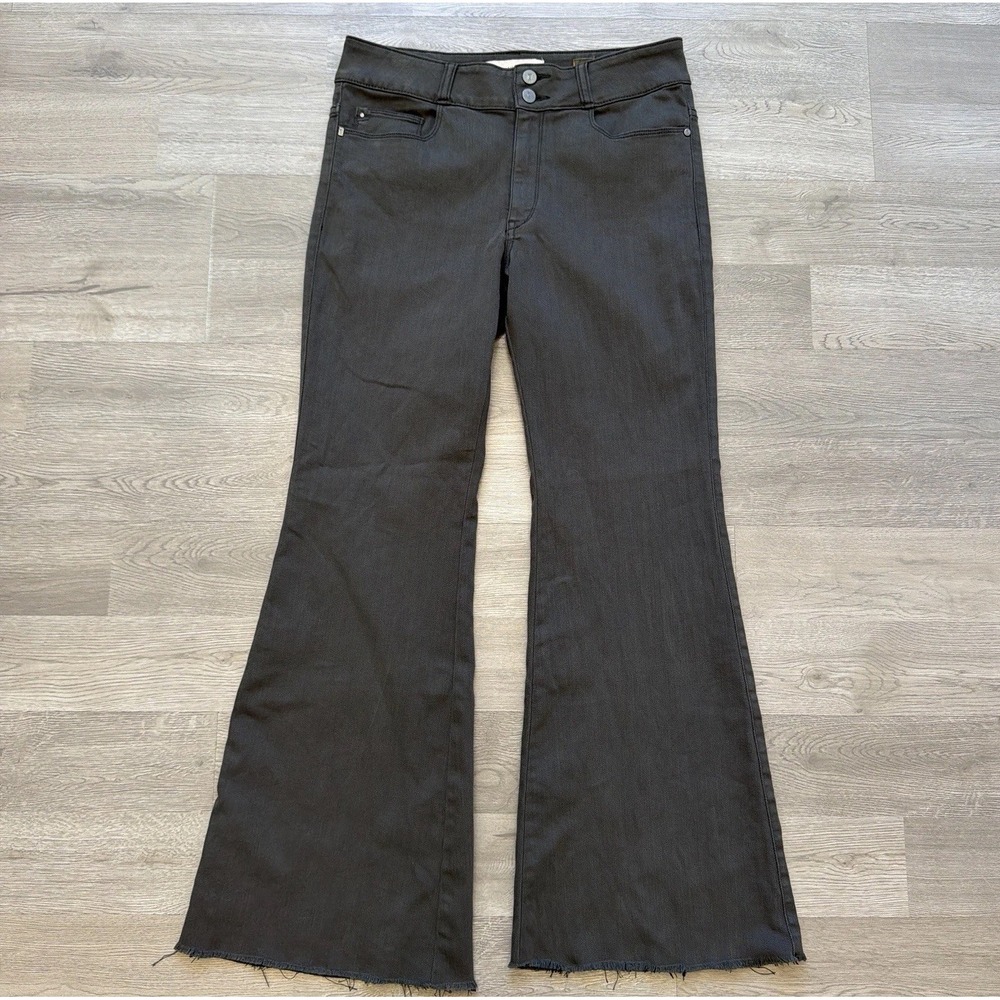 Pilcro And The Letterpress Jeans Womens 32 Gray Flare Leg Stretch Anthropologie